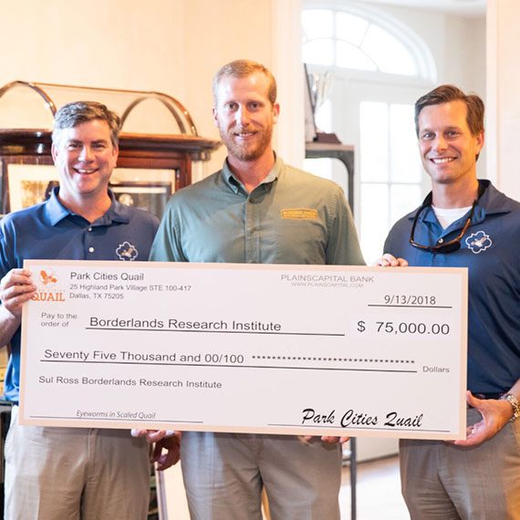 Park Cities Quail Donation Benefits BRI Scaled Quail Research Project