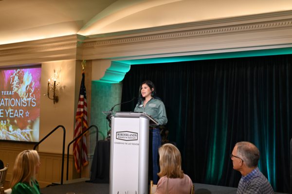 Recent graduate of BRI studies, Lilly Morin, spoke at the event.