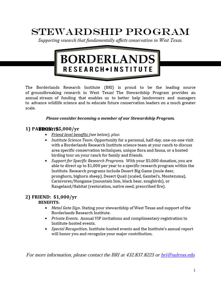 Stewardship Program