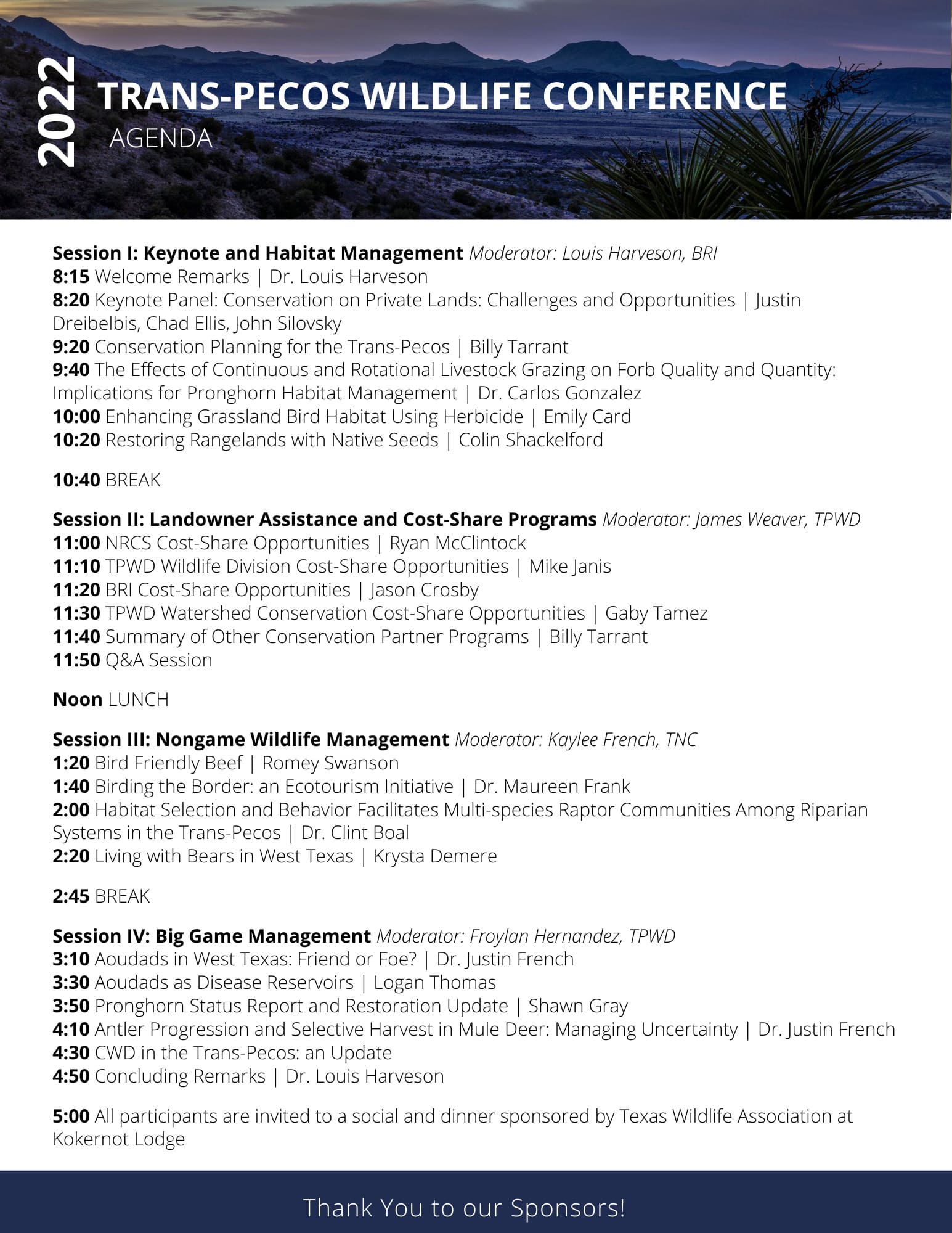 TPWC 2022 AGENDA
