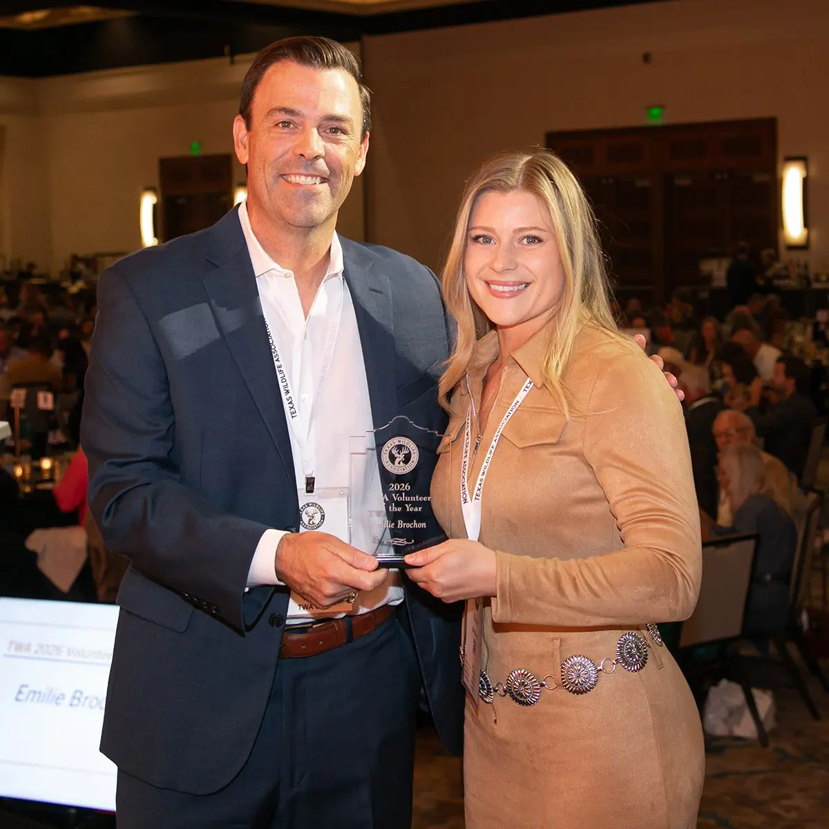 Emilie Brochon & Justin Dreibelbis - Texas Wildlife Association's Volunteer of the Year award