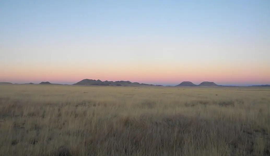 Grasslands landscape sunset